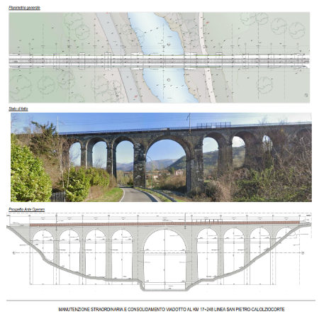Manutenzione straordinaria e consolidamento del  viadotto al km 17+248 della linea S. Pietro- Calolziocorte